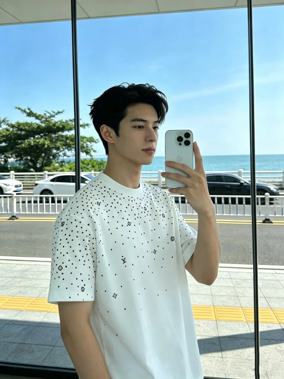 Louis Vuitton/Louis Vuitton starry printed short sleeves